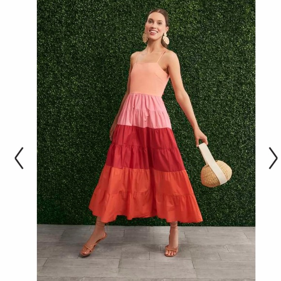 English Factory Dresses & Skirts - NWT English Factory Pink Color Block Spaghetti Maxi, sz S